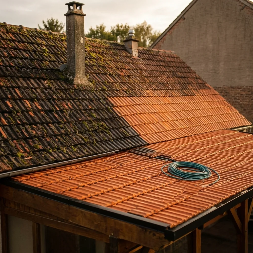 Démoussage de toiture à Torcy